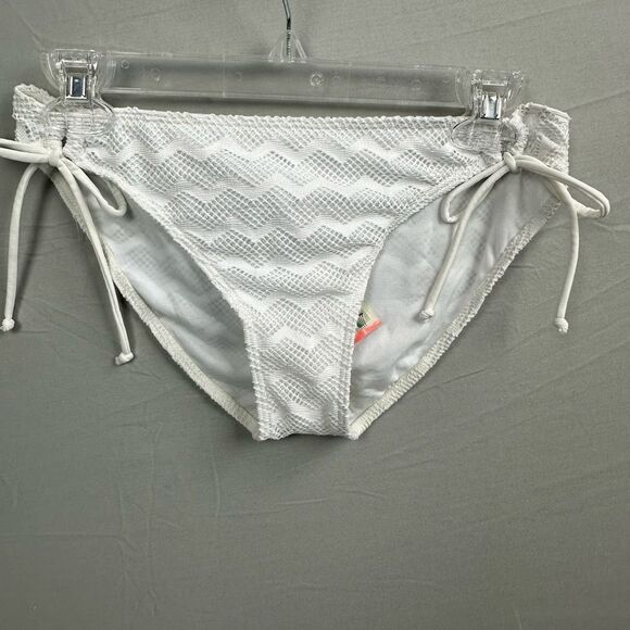 Roxy Women’s 70s Lowrider Tie Side Bikini Bottom Large White - Picture 1 of 6